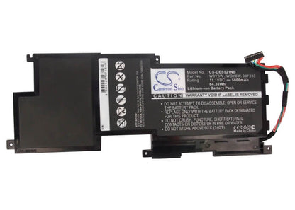 11.1V, 5800mAh, Li-Polymer Battery fits Dell, Xps 15 (l521x Mid 2012), Xps 15-l521x, 64.38Wh