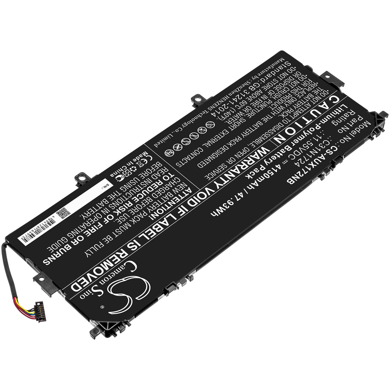 11.55V, 4150mAh, Li-Polymer Battery fits Asus, U3100fal, Ux331fal, 47.9325Wh