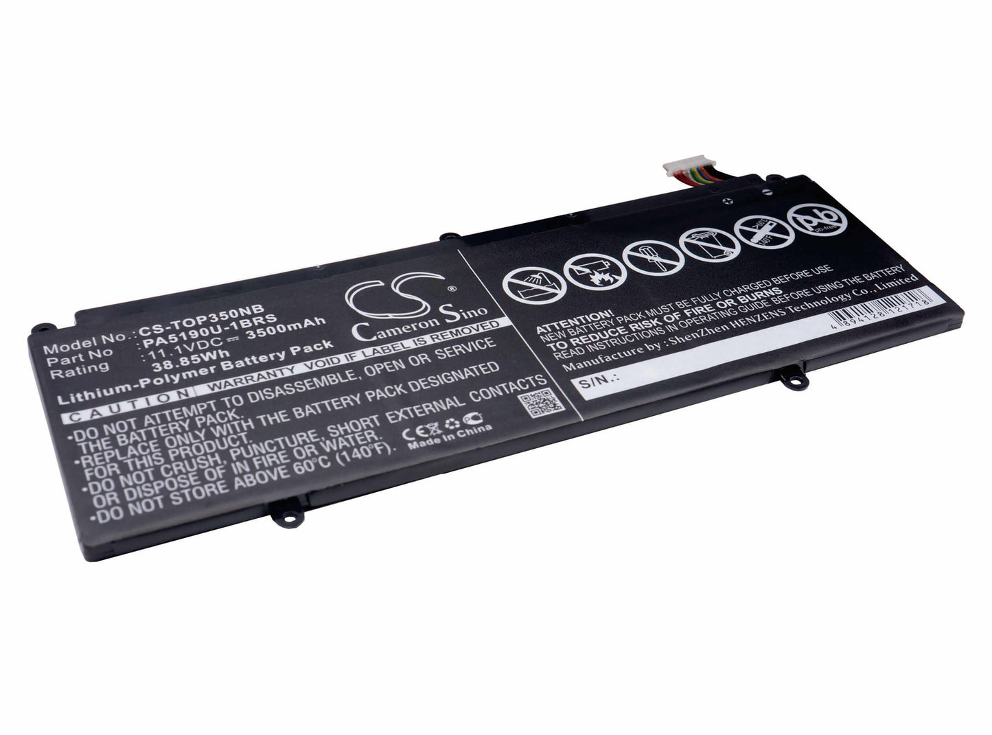 11.1V, 3500mAh, Li-Polymer Battery fits Toshiba, Click 2 Pro, Satellite P35w, 38.85Wh