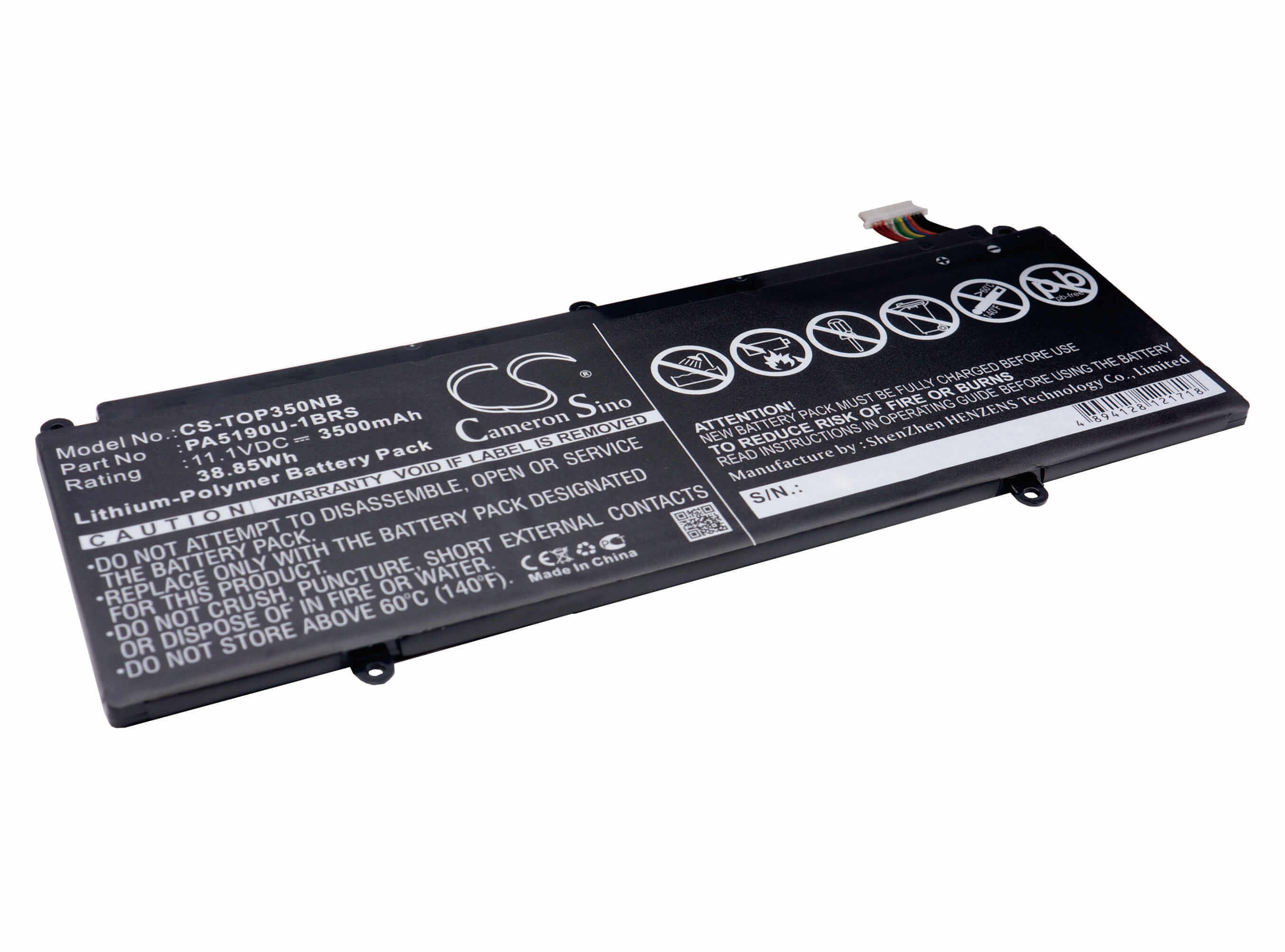 11.1V, 3500mAh, Li-Polymer Battery fits Toshiba, Click 2 Pro, Satellite P35w, 38.85Wh