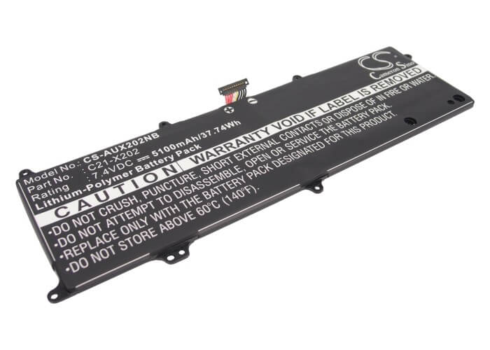 7.4V, 5100mAh, Li-Polymer Battery fits Asus, Eee Pc F201, Eee Pc F201e, 37.74Wh