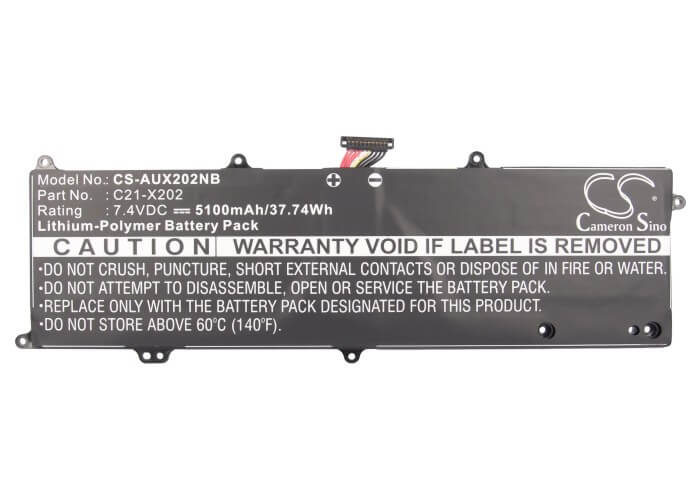 7.4V, 5100mAh, Li-Polymer Battery fits Asus, Eee Pc F201, Eee Pc F201e, 37.74Wh