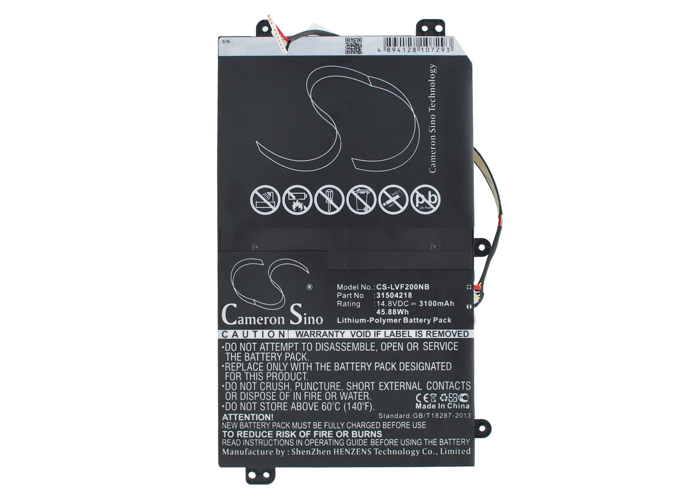 14.8V, 3100mAh, Li-Polymer Battery fits Lenovo, Ideacentre Flex 20, 45.88Wh