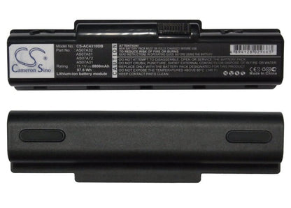 11.1V, 8800mAh, Li-ion Battery fits Gateway, Nv5207u, Nv5211u, 97.68Wh