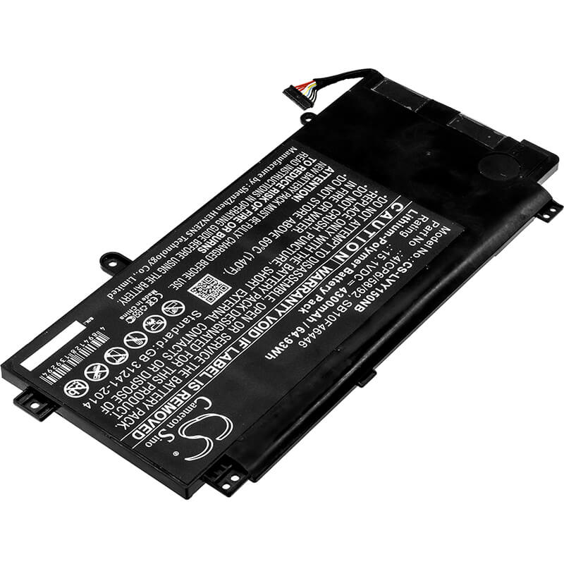 15.1V, 4300mAh, Li-Polymer Battery fits Lenovo, 20dq001kus, Thinkpad Yoga 15, 64.93Wh