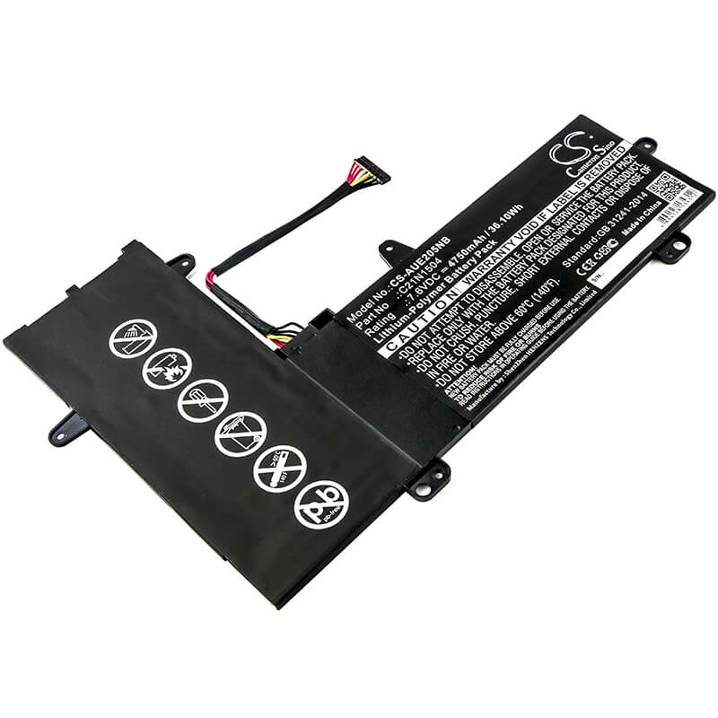 7.6V, 4750mAh, Li-Polymer Battery fits Asus, E205sa, E205sa-3b, 36.1Wh