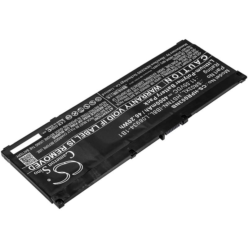 11.55V, 4000mAh, Li-Polymer Battery fits Hp, Envy X360 15-cn0000, Envy X360 15-cn0000tx, 46.2Wh