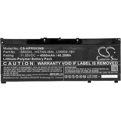 11.55V, 4000mAh, Li-Polymer Battery fits Hp, Envy X360 15-cn0000, Envy X360 15-cn0000tx, 46.2Wh