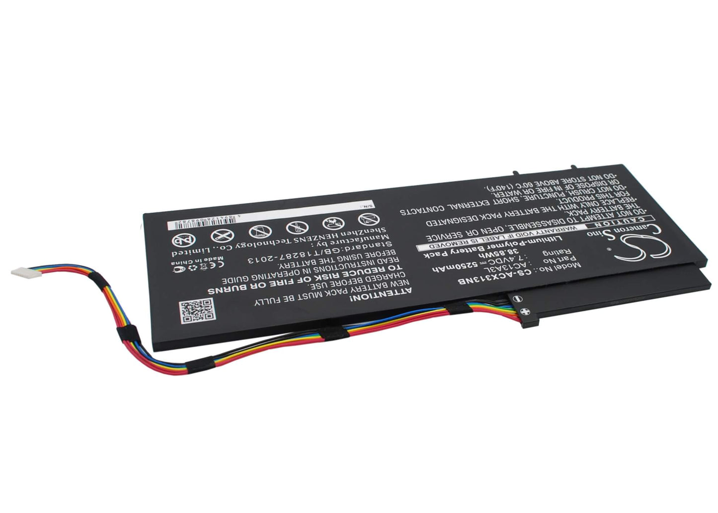 7.4V, 5250mAh, Li-Polymer Battery fits Acer, Aspire P3-131, Aspire P3-131-21292g06as, 38.85Wh
