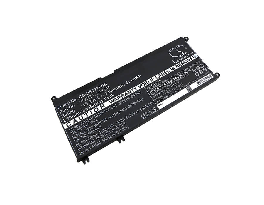 15.2V, 3400mAh, Li-ion Battery fits Dell, Dncwscb6106b, G3 15, 51.68Wh