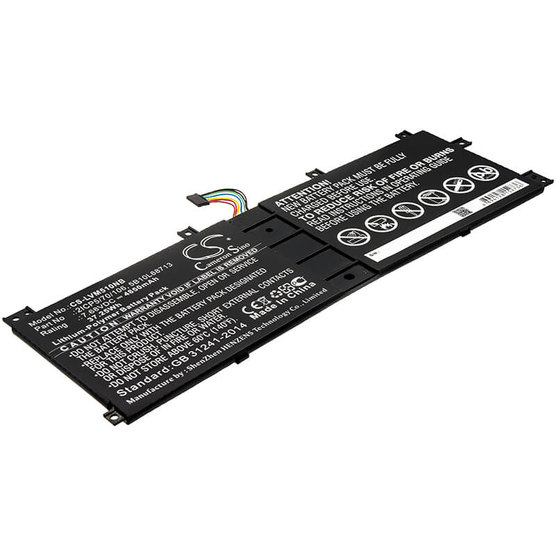 7.68V, 4850mAh, Li-Polymer Battery fits Lenovo, Ideapad Miix 510 12isk, Ideapad Miix 510-12ikb, 37.248Wh
