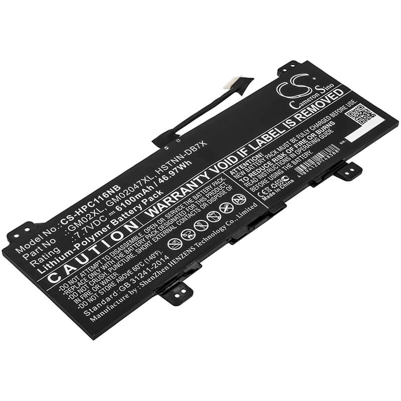 7.7V, 6100mAh, Li-Polymer Battery fits Hp, Chromebook 11 G6, Chromebook 11 G6 Ee, 46.97Wh