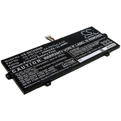 15.4V, 3500mAh, Li-Polymer Battery fits Samsung, Ba43-00386a, Np850xbc, 53.9Wh