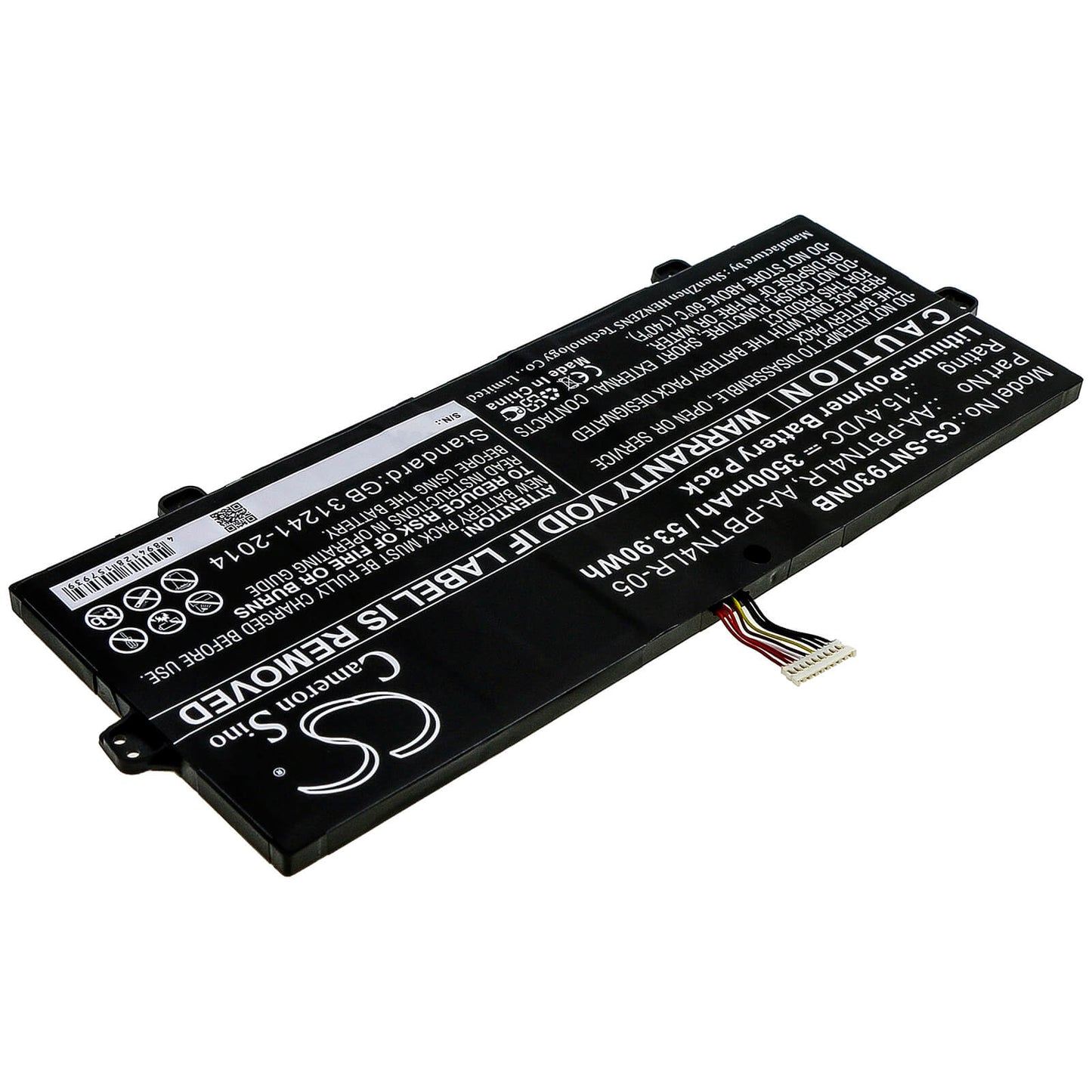15.4V, 3500mAh, Li-Polymer Battery fits Samsung, Ba43-00386a, Np850xbc, 53.9Wh
