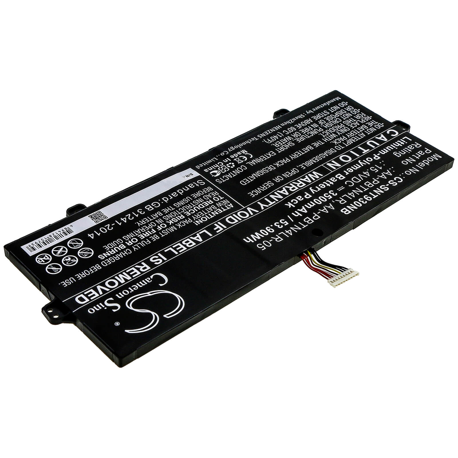 15.4V, 3500mAh, Li-Polymer Battery fits Samsung, Ba43-00386a, Np850xbc, 53.9Wh