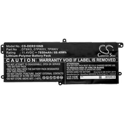 11.4V, 7850mAh, Li-Polymer Battery fits Dell, Alienware Area 51m Alwa51m-d17, Alienware Area 51m Alwa51m-d17, 89.49Wh