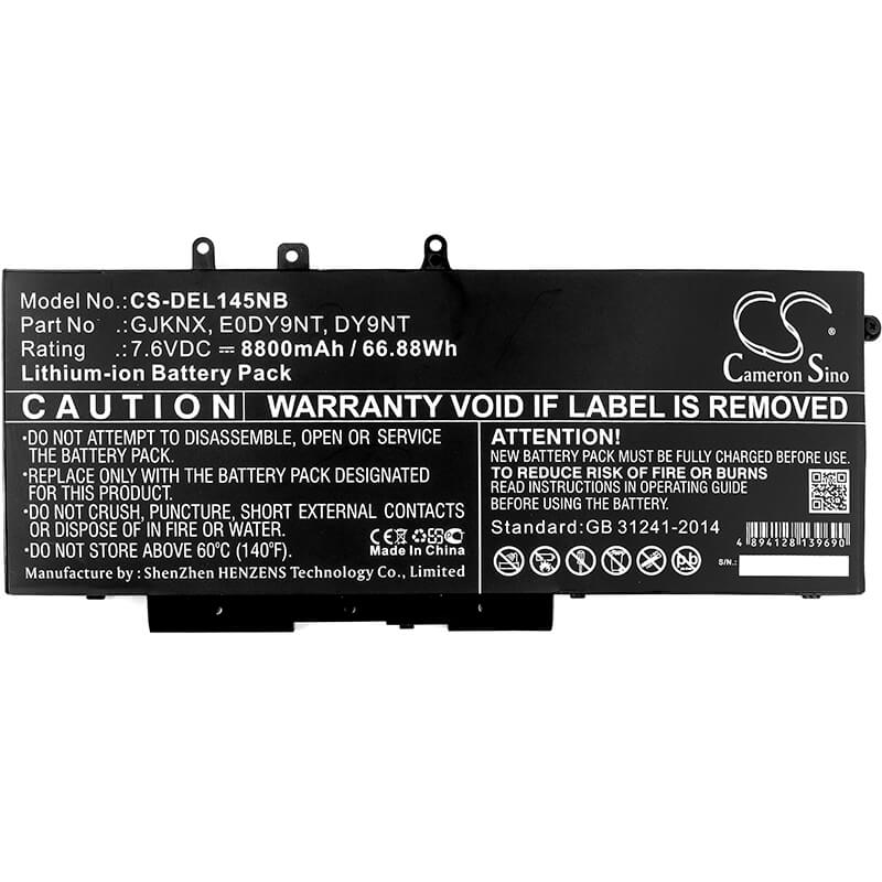7.6V, 8800mAh, Li-ion Battery fits Dell, Latitude 14 5490, Latitude 14 5491, 66.88Wh