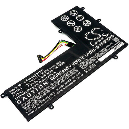 7.6V, 4800mAh, Li-Polymer Battery fits Asus, C201pa, C201pa_c-2a, 36.48Wh