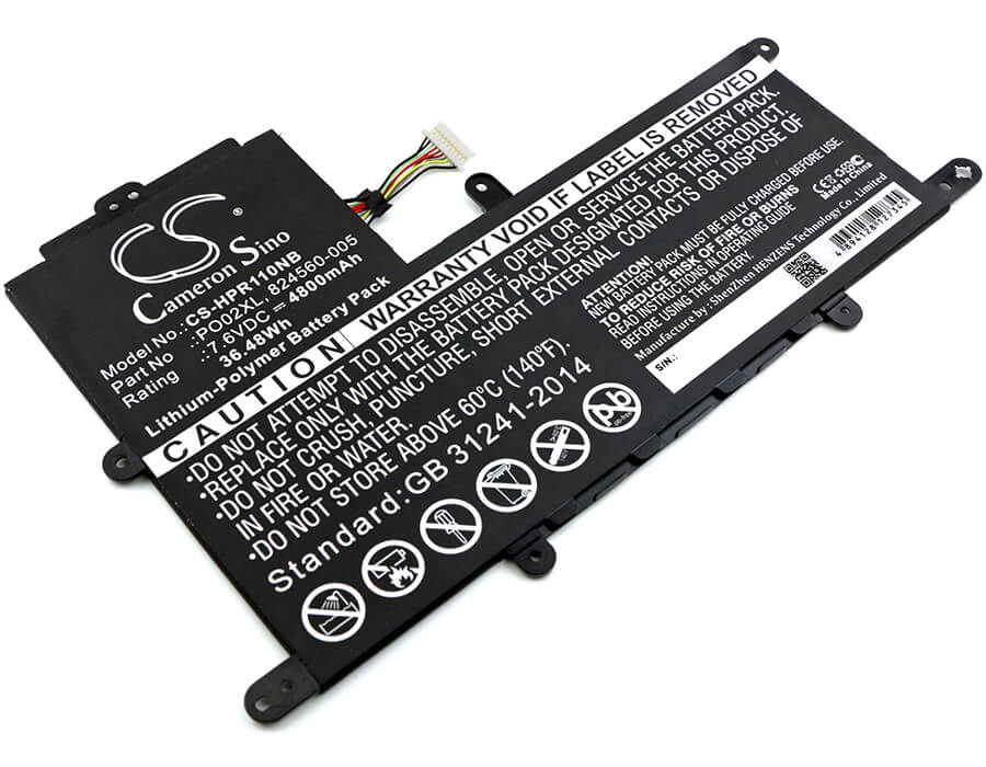 7.6V, 4800mAh, Li-Polymer Battery fits Hp, Stream 11 Pro G2, Stream 11 Pro G3, 36.48Wh