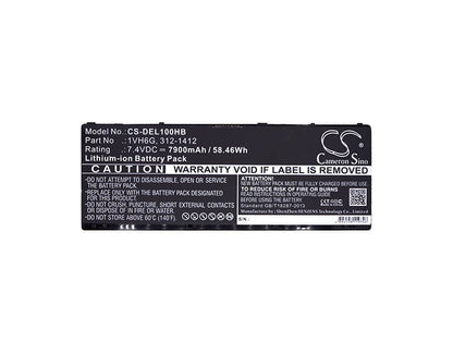 7.40V, 7900mAh, Li-Polymer Battery fits Dell, C5621, Latitude 10, 58.46Wh