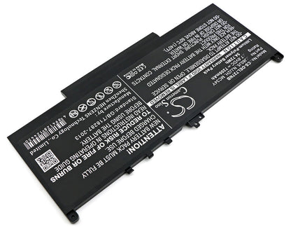 7.6V, 7200mAh, Li-Polymer Battery fits Dell, Latitude 12 E7270, Latitude 12 E7470, 54.72Wh