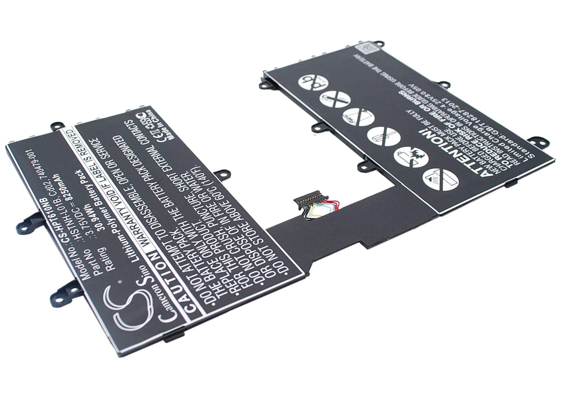 3.75V, 8250mAh, Li-Polymer Battery fits Hp, F4w59ea, Hstnh-q12c, 30.9375Wh