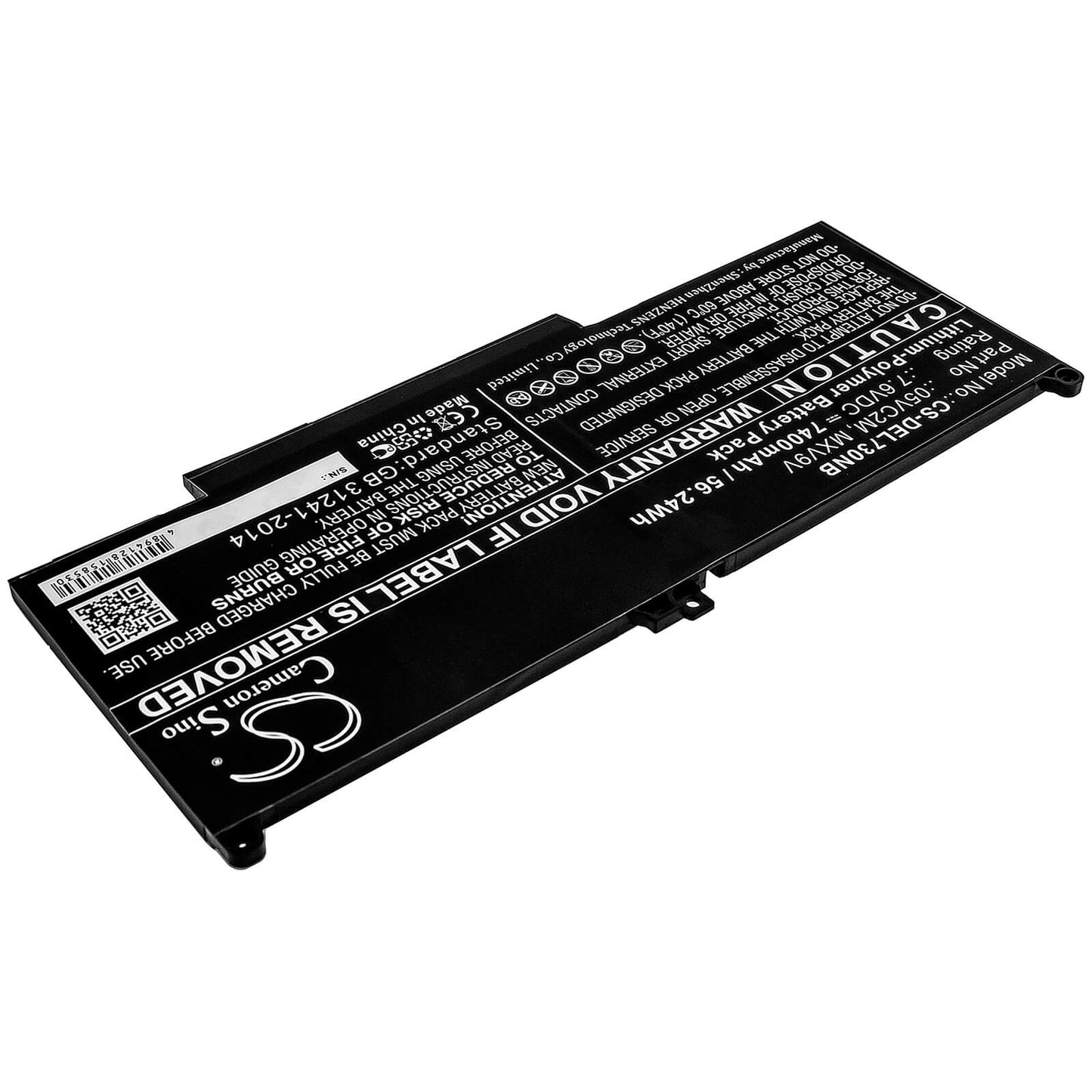 7.6V, 7400mAh, Li-Polymer Battery fits Dell, Latitude 13 5300, Latitude 13 5300 2-in-1, 56.24Wh