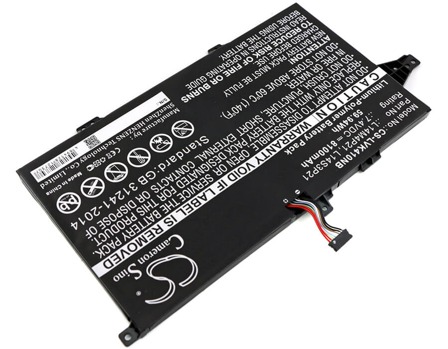 7.4V, 8100mAh, Li-Polymer Battery fits Lenovo, K41-70, M41-70, 59.94Wh