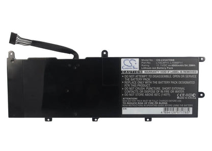 11.1V, 4900mAh, Li-Polymer Battery fits Lenovo, Ideapad U470, 54.39Wh