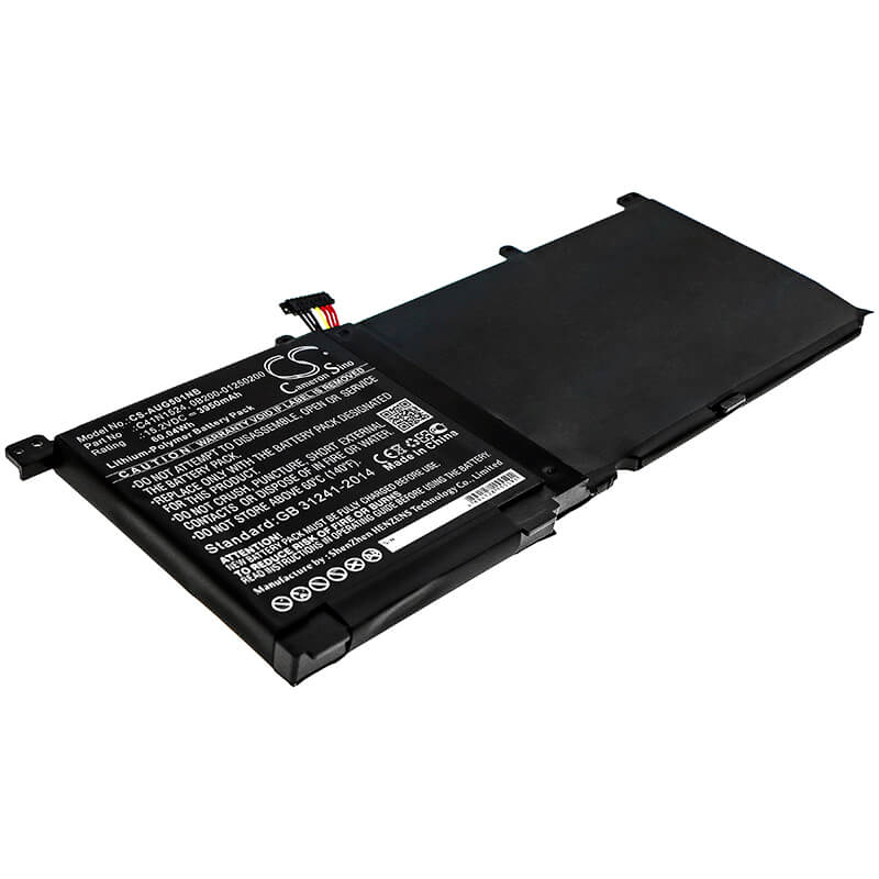 15.2V, 3950mAh, Li-Polymer Battery fits Asus, N501vw-2b, Rog G501vw, 60.04Wh