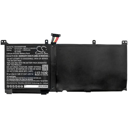 15.2V, 3950mAh, Li-Polymer Battery fits Asus, N501vw-2b, Rog G501vw, 60.04Wh