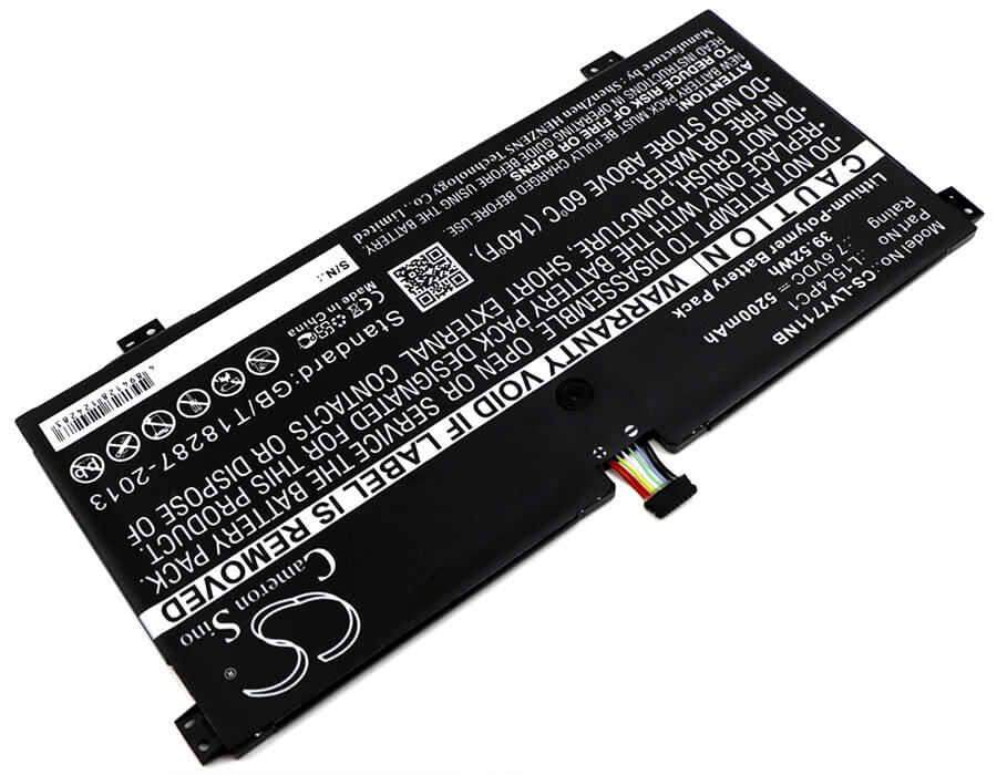 7.6V, 5200mAh, Li-Polymer Battery fits Lenovo, Yoga 710, Yoga 710 11", 39.52Wh