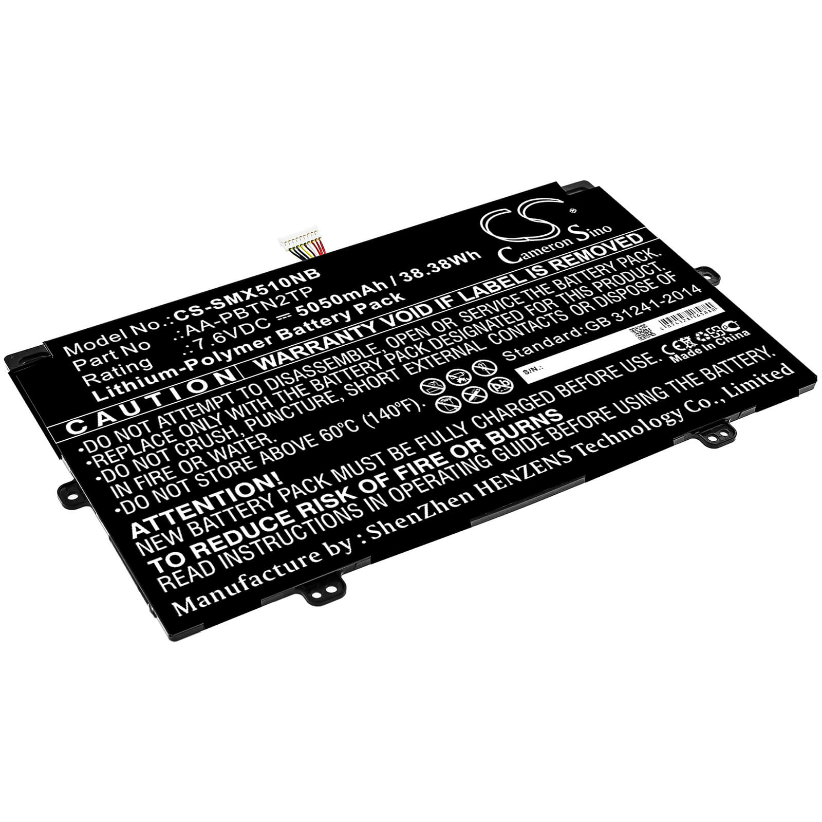 7.6V, 5050mAh, Li-Polymer Battery fits Samsung, Xe510c24, Xe510c24-k01us, 38.38Wh