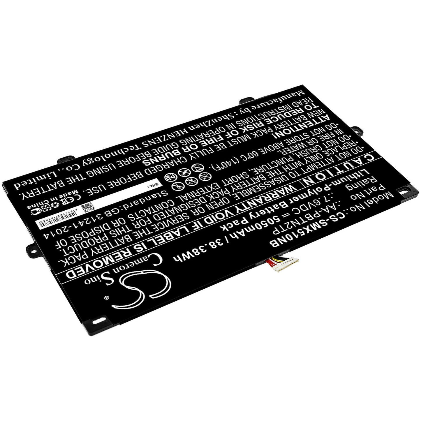 7.6V, 5050mAh, Li-Polymer Battery fits Samsung, Xe510c24, Xe510c24-k01us, 38.38Wh