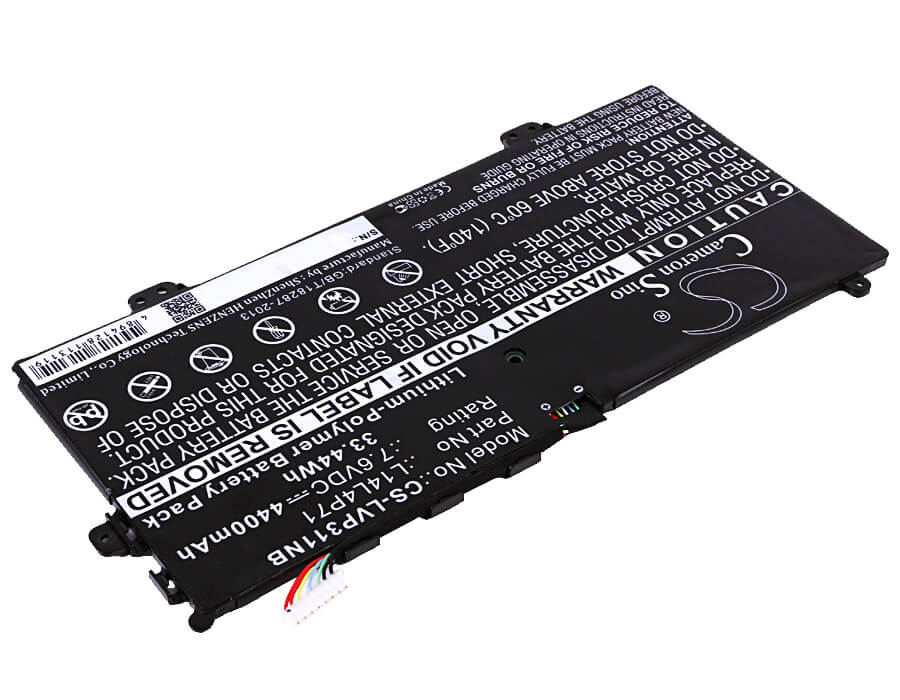 7.6V, 4400mAh, Li-Polymer Battery fits Lenovo, 80j80021us, For Yoga 3 11, 33.44Wh
