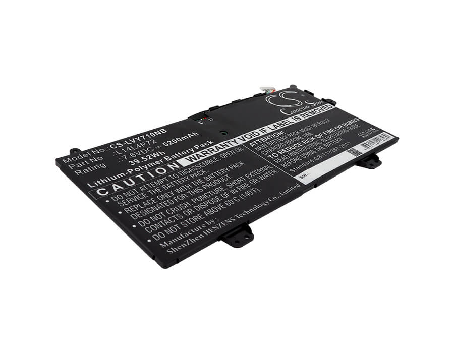 7.6V, 5200mAh, Li-Polymer Battery fits Lenovo, Yoga 3 11, Yoga 700, 39.52Wh