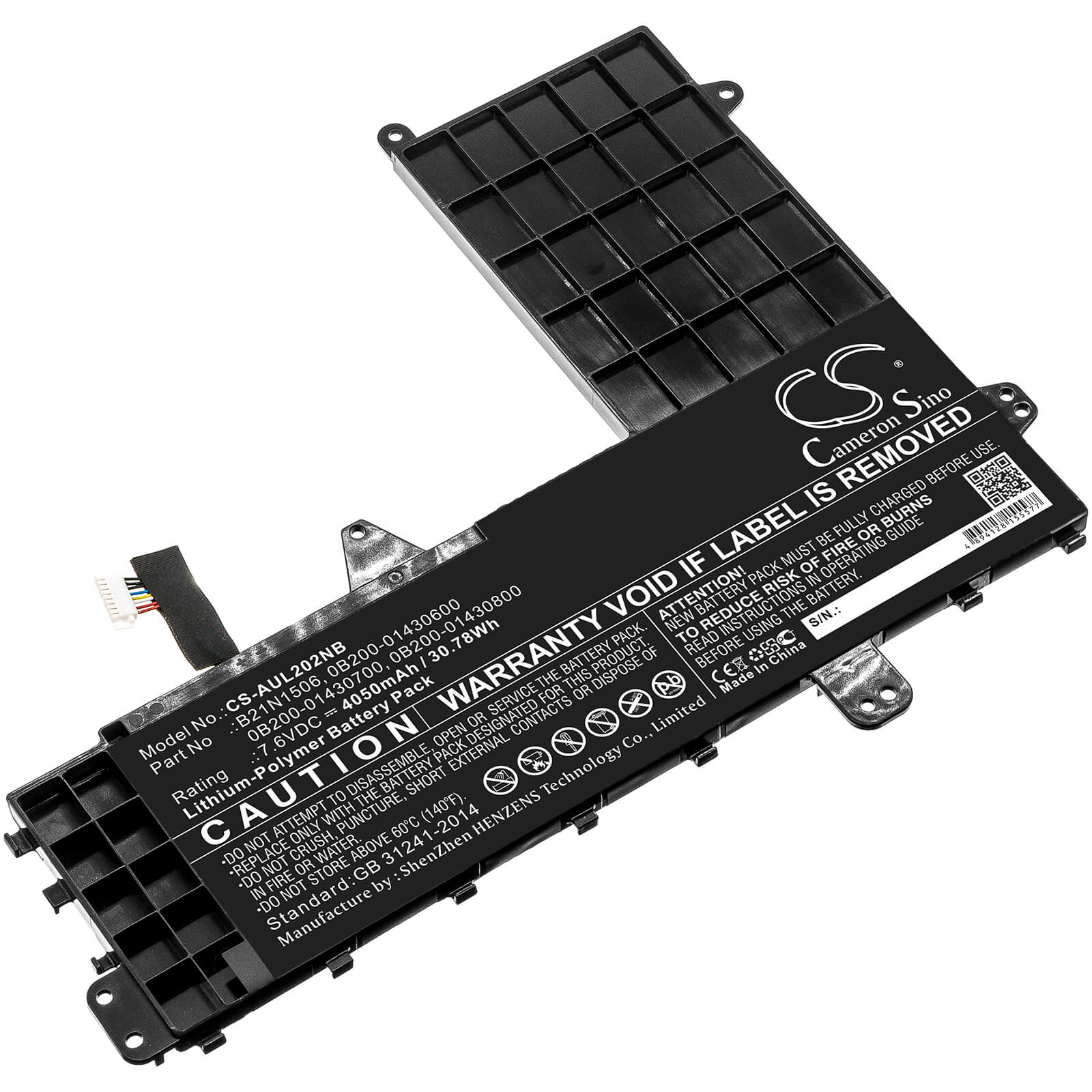 7.6V, 4050mAh, Li-Polymer Battery fits Asus, E502na-2a, E502na-2b, 30.78Wh