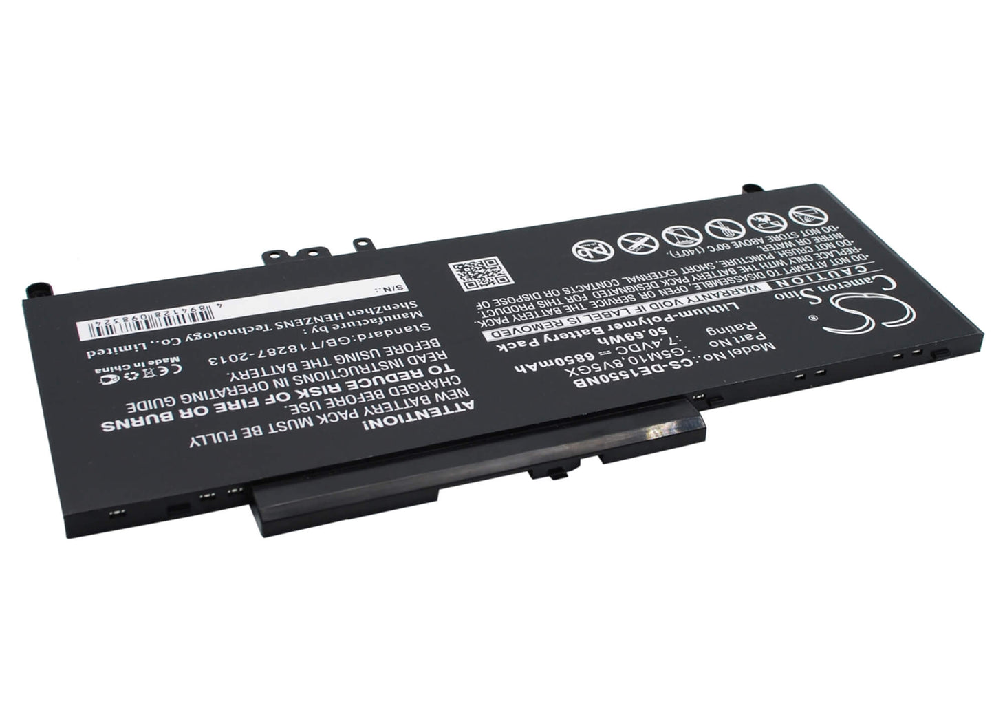 7.4V, 6850mAh, Li-Polymer Battery fits Dell, Latitude 14 5000, Latitude 14-e5470, 50.69Wh