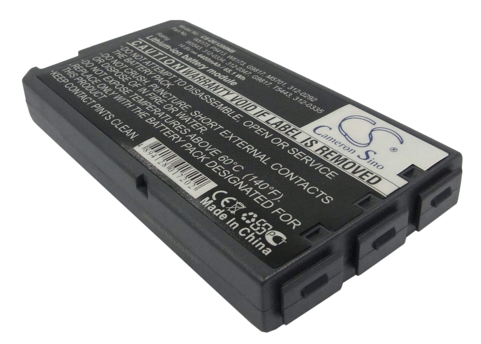 14.8V, 4400mAh, Li-ion Battery fits Dell, Inspiron 1000, Inspiron 1200, 65.12Wh