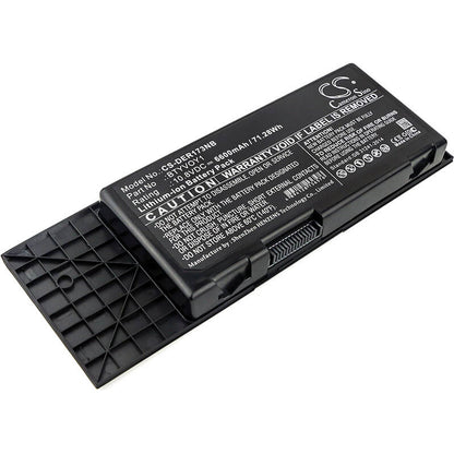 10.8V, 6600mAh, Li-ion Battery fits Dell, Alienware M17x R3, Alienware M17x R3-3d, 71.28Wh