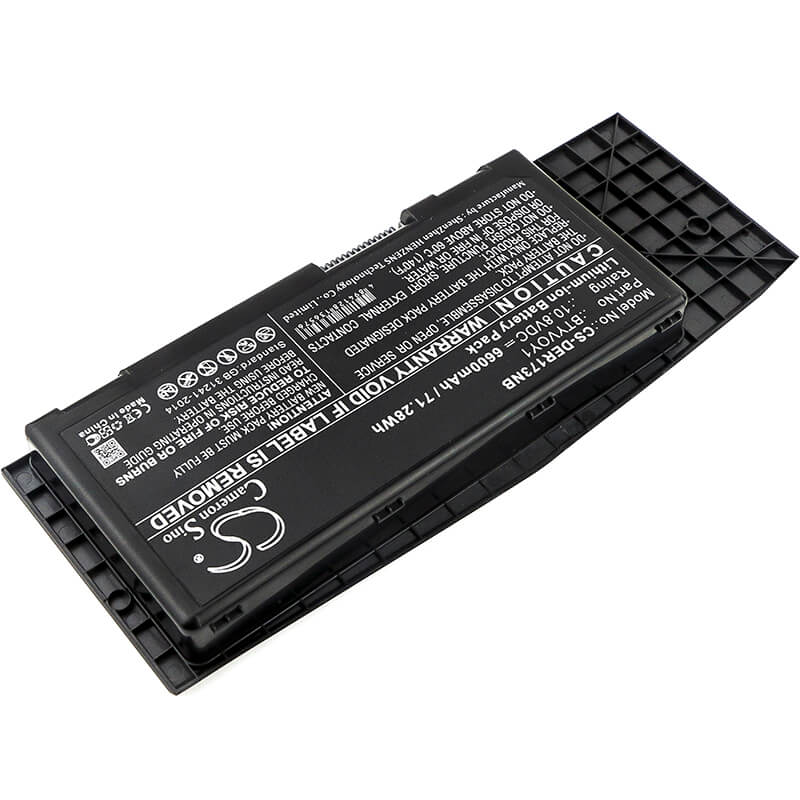 10.8V, 6600mAh, Li-ion Battery fits Dell, Alienware M17x R3, Alienware M17x R3-3d, 71.28Wh