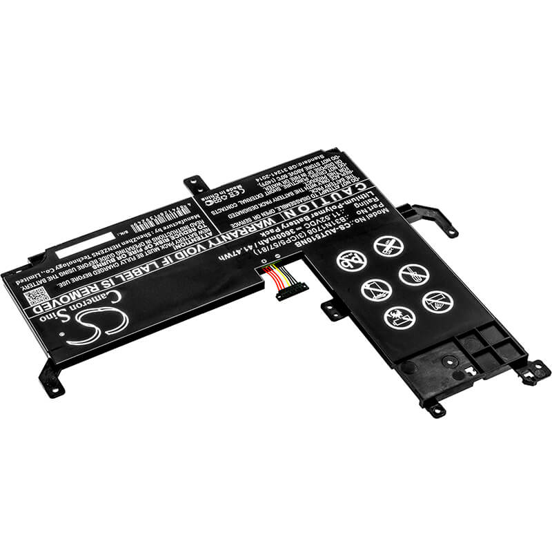 11.52V, 3600mAh, Li-Polymer Battery fits Asus, Tp510, Tp510ua, 41.472Wh