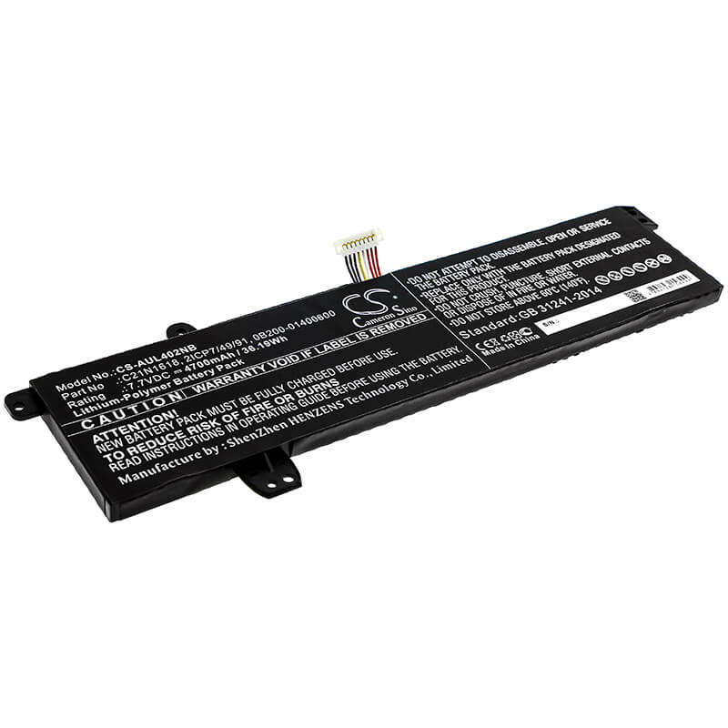 7.7V, 4700mAh, Li-Polymer Battery fits Asus, E402ba, E402ba-1r, 36.19Wh