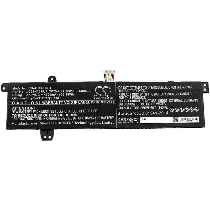 7.7V, 4700mAh, Li-Polymer Battery fits Asus, E402ba, E402ba-1r, 36.19Wh