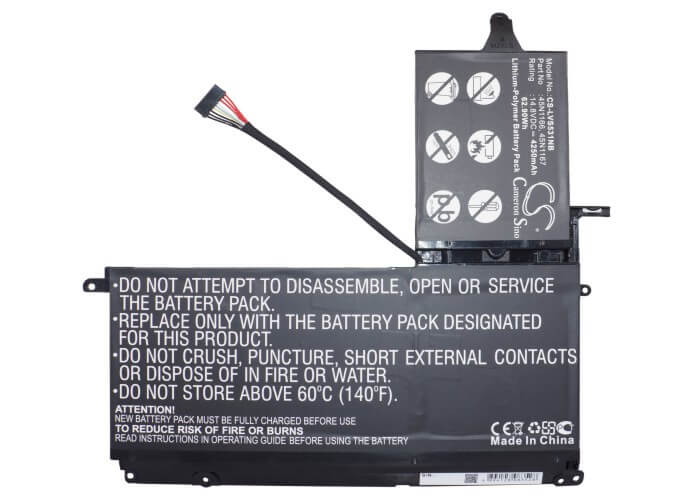 14.8V, 4250mAh, Li-Polymer Battery fits Lenovo, Thinkpad S5, Thinkpad S5 20b0000qcd, 62.9Wh