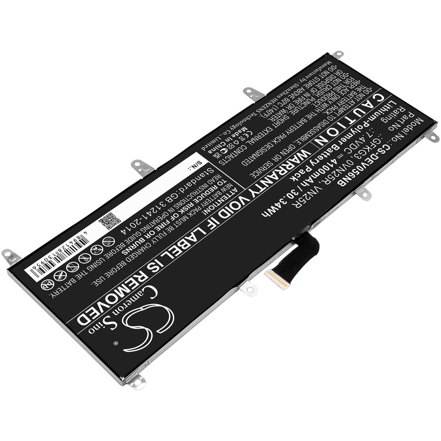 CS-DEV056NB, Notebook, Laptop 7.4V, 4100mAh, Li-Polymer Battery fits Dell, Venue 10 Pro, Venue 10 Pro 5056, 30.34Wh