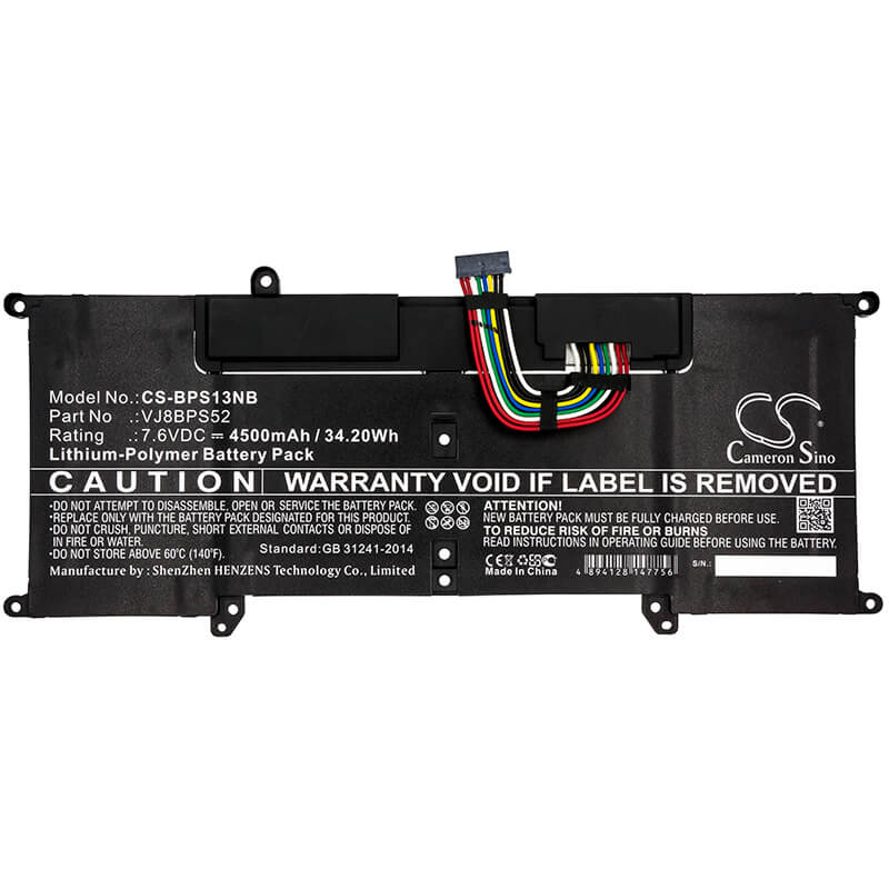 7.6V, 4500mAh, Li-Polymer Battery fits Sony, Sx14, Vaio S11, 34.2Wh