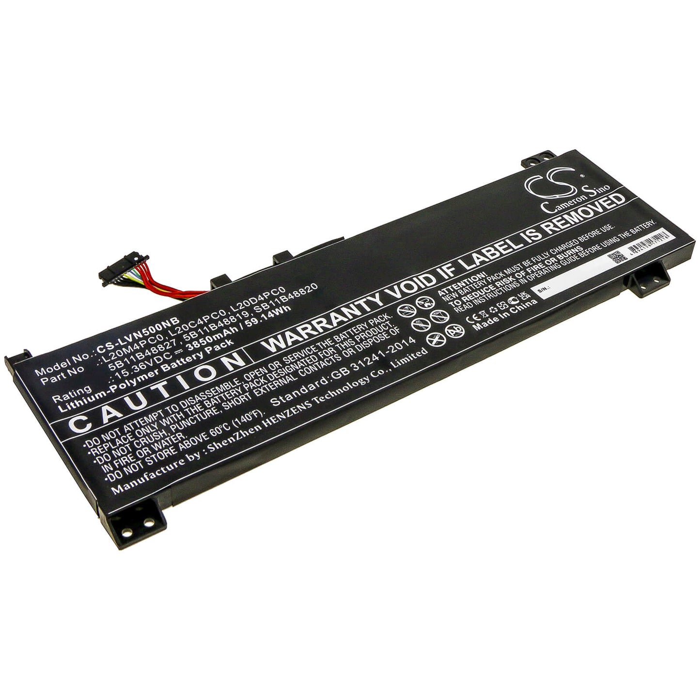 15.36V, 3850mAh, Li-Polymer Battery fits Lenovo, Ideapad Gaming 3-15ach6, Legion 5-15ach6, 59.136Wh