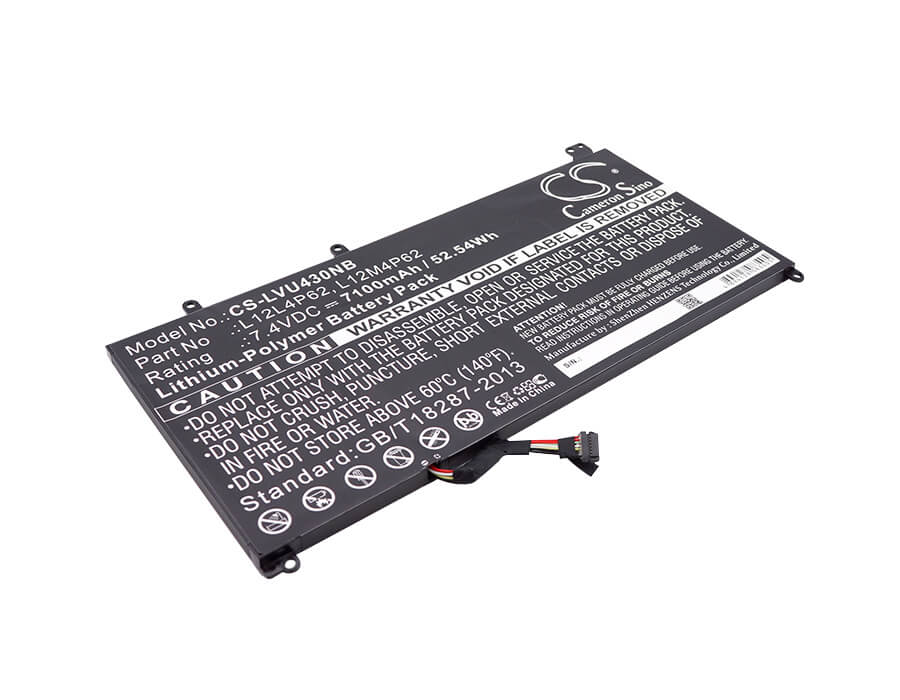 7.4V, 7100mAh, Li-Polymer Battery fits Lenovo, Ideapad U330t, Ideapad U430, 52.54Wh