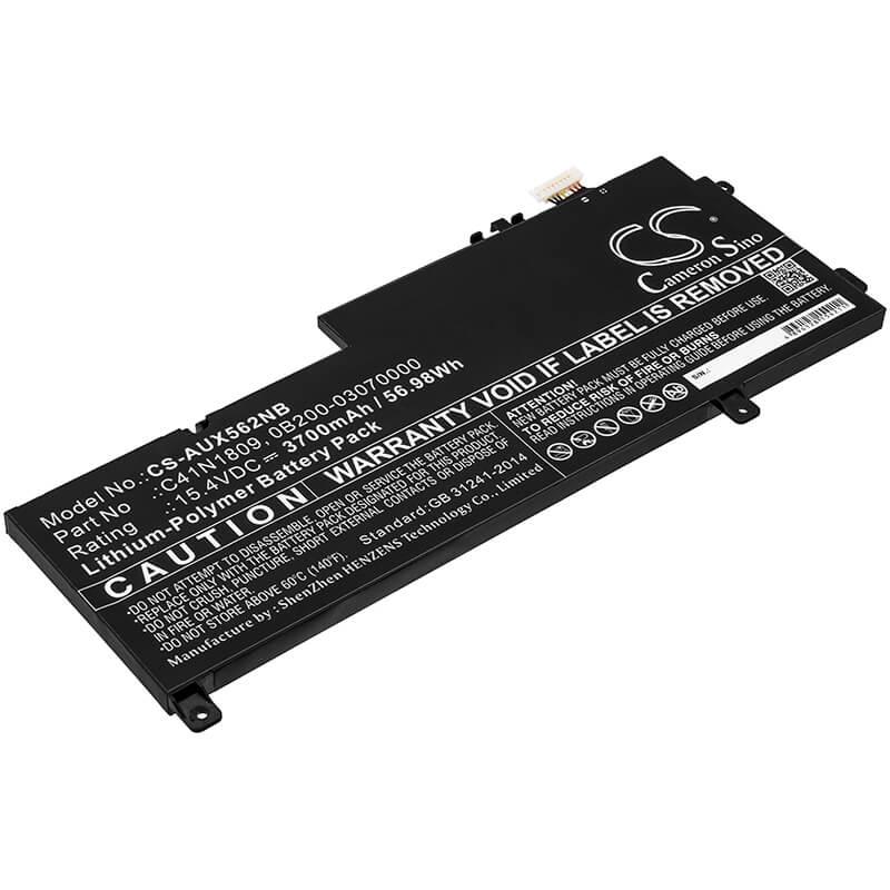 15.4V, 3700mAh, Li-Polymer Battery fits Asus, Q536fd, Q536fd-bi7t15, 56.98Wh